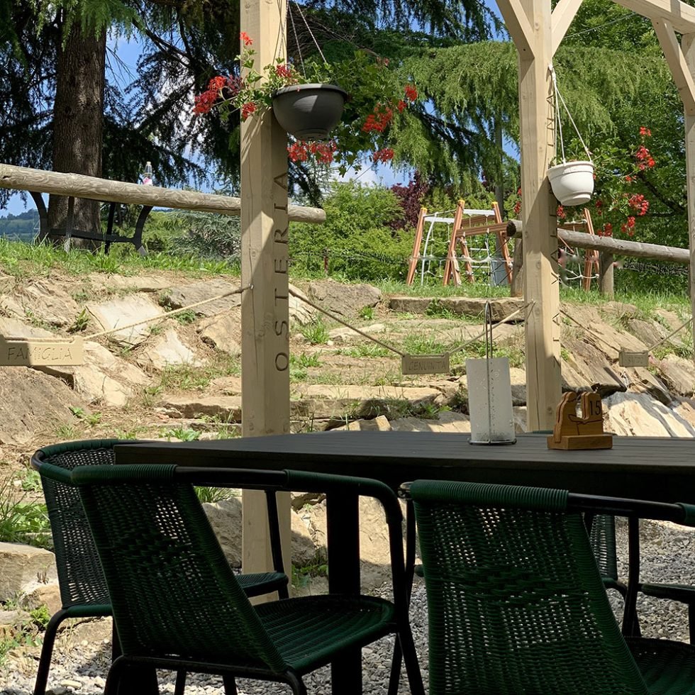 Gli spazi all’aperto dell’osteria